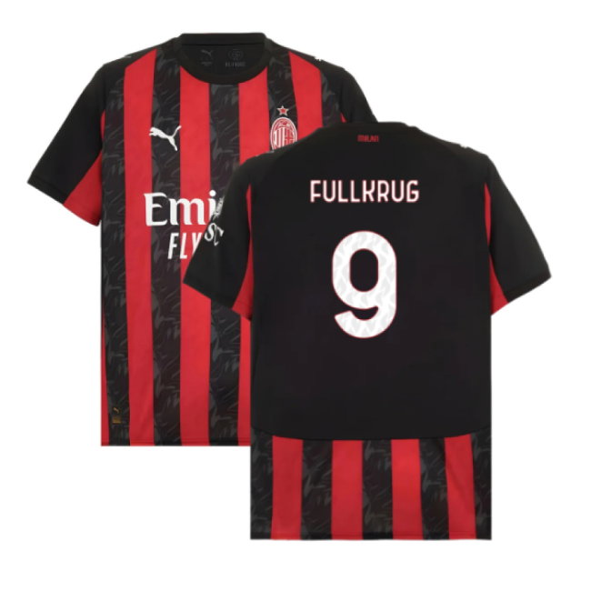2025-2026 AC Milan Home Shirt (Fullkrug 9)-SoccerKits Hub | Buy Soccer Jerseys Online